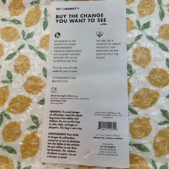 !SOLD! To The Market Lemon Squeeze Serving Tray - Picture 3 of 4